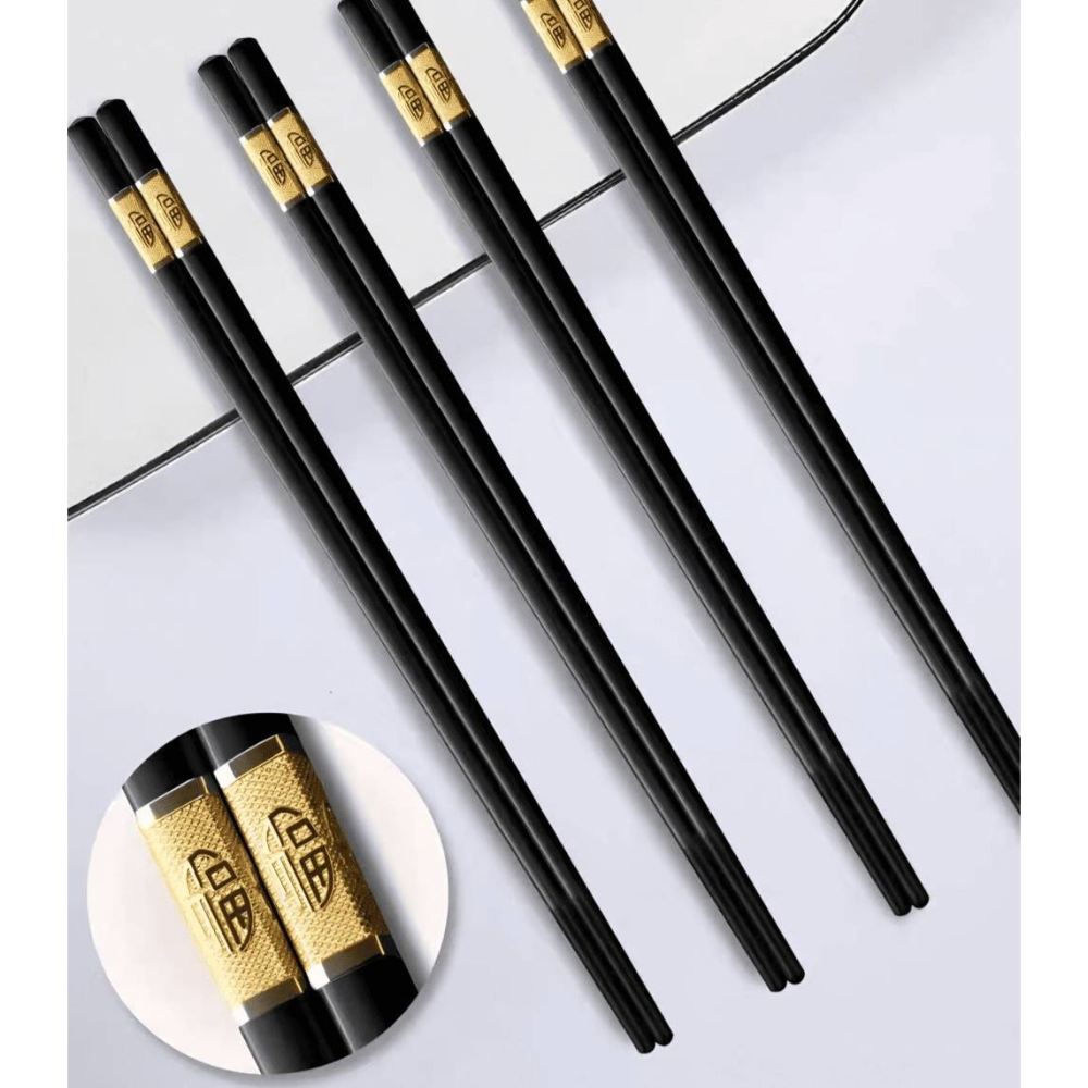 【Ag加】酒店款耐高溫雕花合金筷子 銀離子抗菌-細節圖9