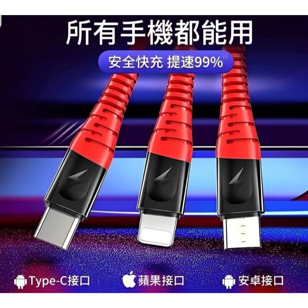 提速99% 三合一耐折編織線 一次充3台的美好你該體驗-細節圖10