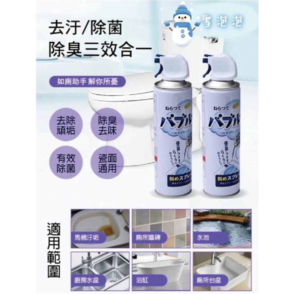 浴室泡泡清潔幕斯 噴水一秒沖洗 500ml大容量-細節圖3