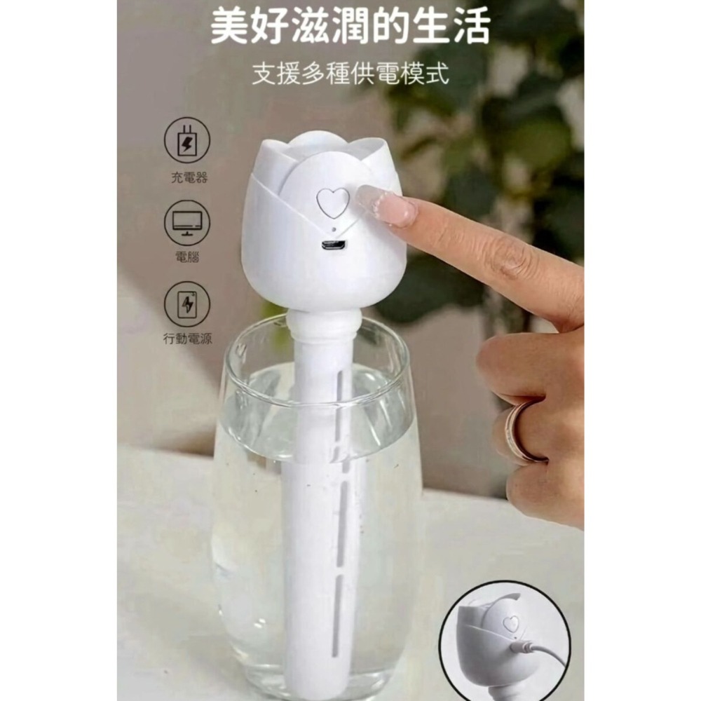 永潤款玫瑰無線加濕器 玫瑰這次不帶刺 陪你滋潤辦公事-細節圖5