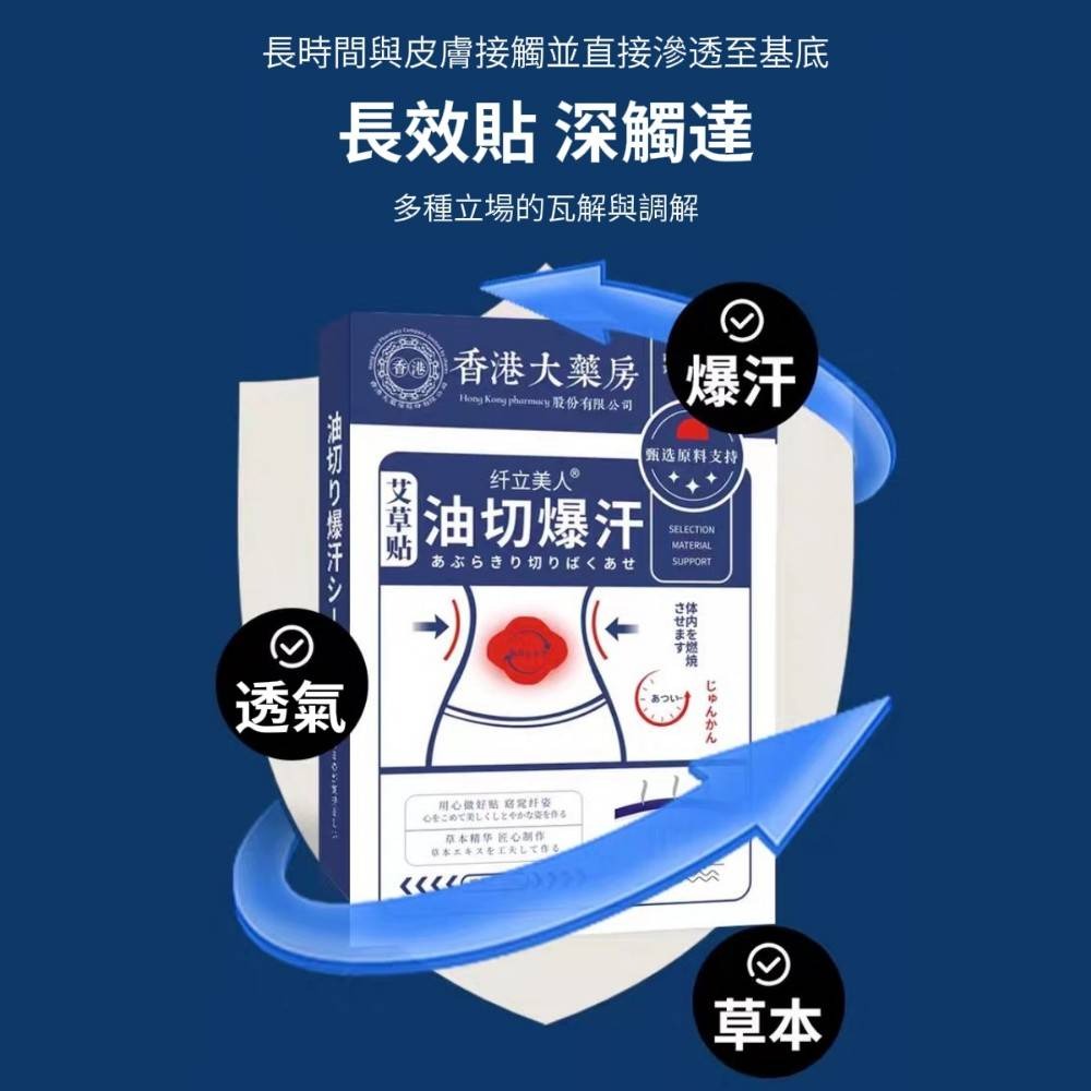 【草本燃】艾草油切爆汗貼 艾草貼-細節圖6