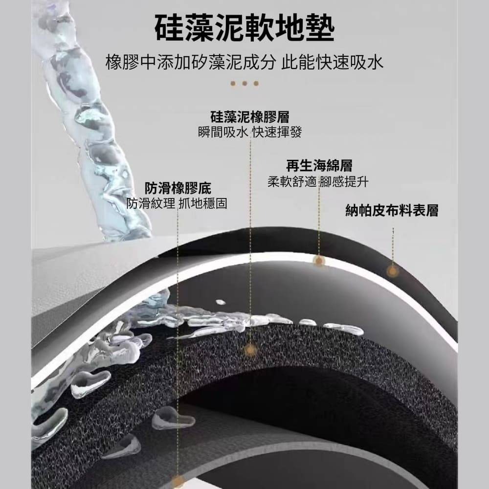 【牡丹】牡丹花軟式吸水硅藻泥地墊 40×40cm-細節圖2