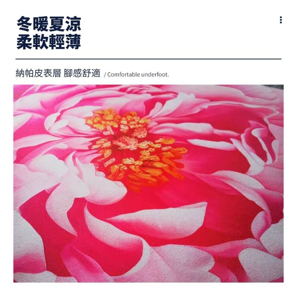 【牡丹】牡丹花軟式吸水硅藻泥地墊 40×40cm-細節圖6