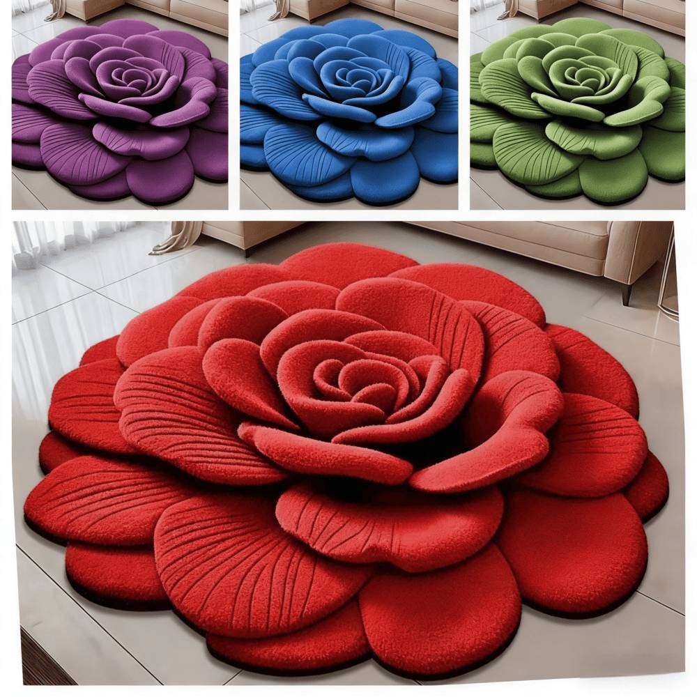 【牡丹】牡丹花軟式吸水硅藻泥地墊 40×40cm-細節圖9