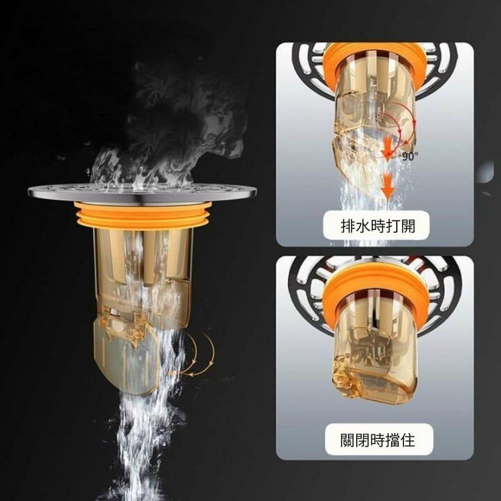 【1秒防堵】磁吸密封防堵防臭地漏芯 過濾排水蓋 口徑32-45mm-細節圖5