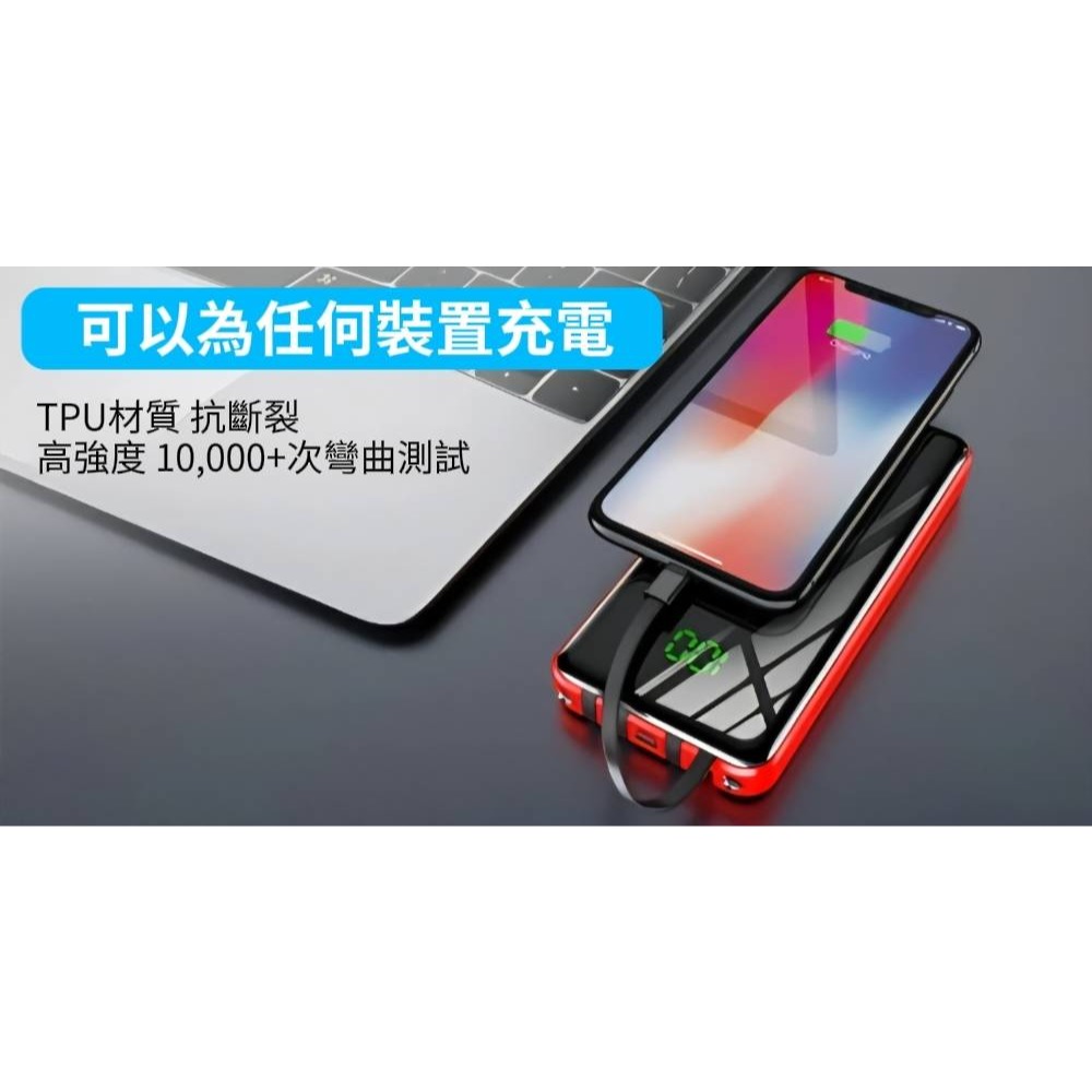 【LI-ION】Power自帶四線行動電源 20000mAh-細節圖6