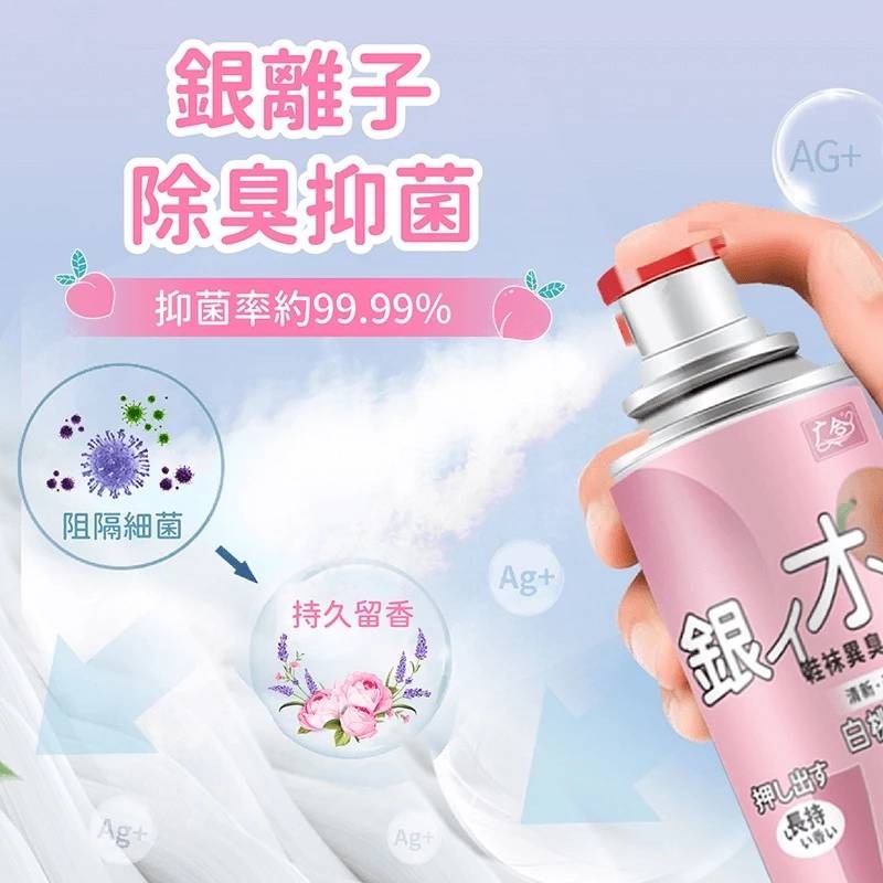 【BANG】白桃烏龍 銀離子倒噴鞋用除臭噴霧-細節圖2