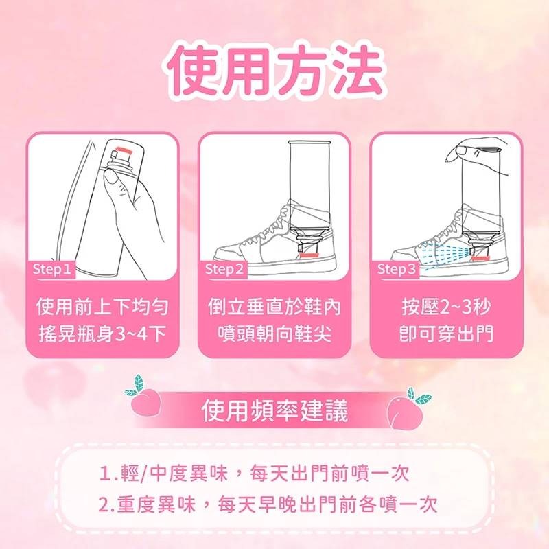 【BANG】白桃烏龍 銀離子倒噴鞋用除臭噴霧-細節圖11