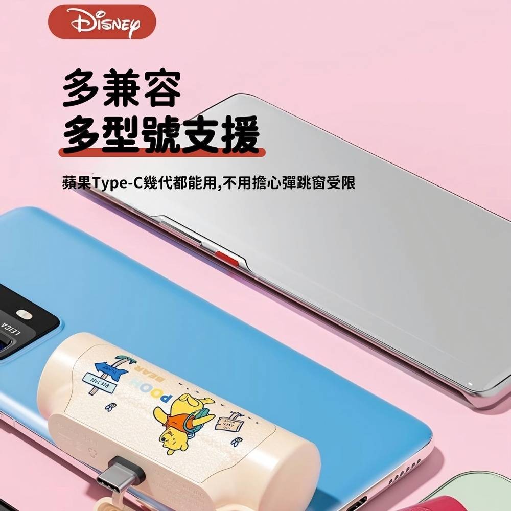 【Disney】直插式膠囊行動電源 5000mAh iPhone type-c-細節圖8