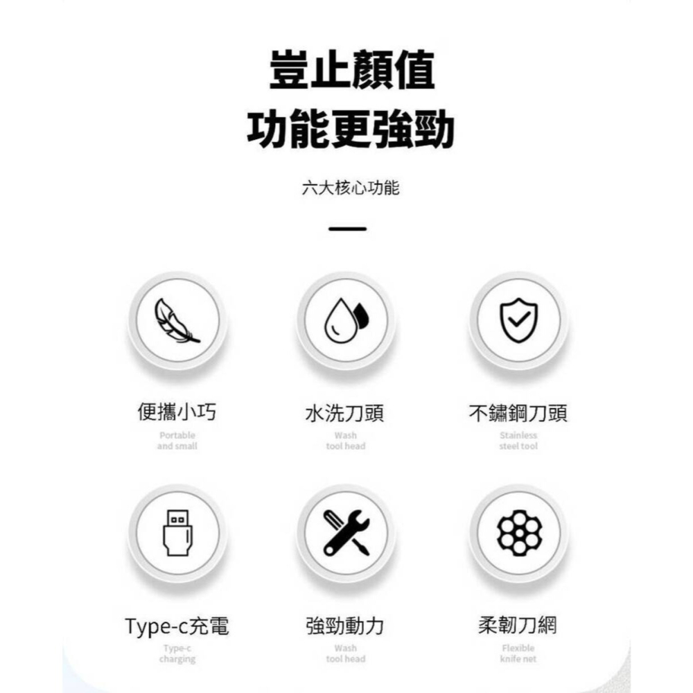 【Mans】掌心版電動刮鬍刀/電鬍刀-細節圖3