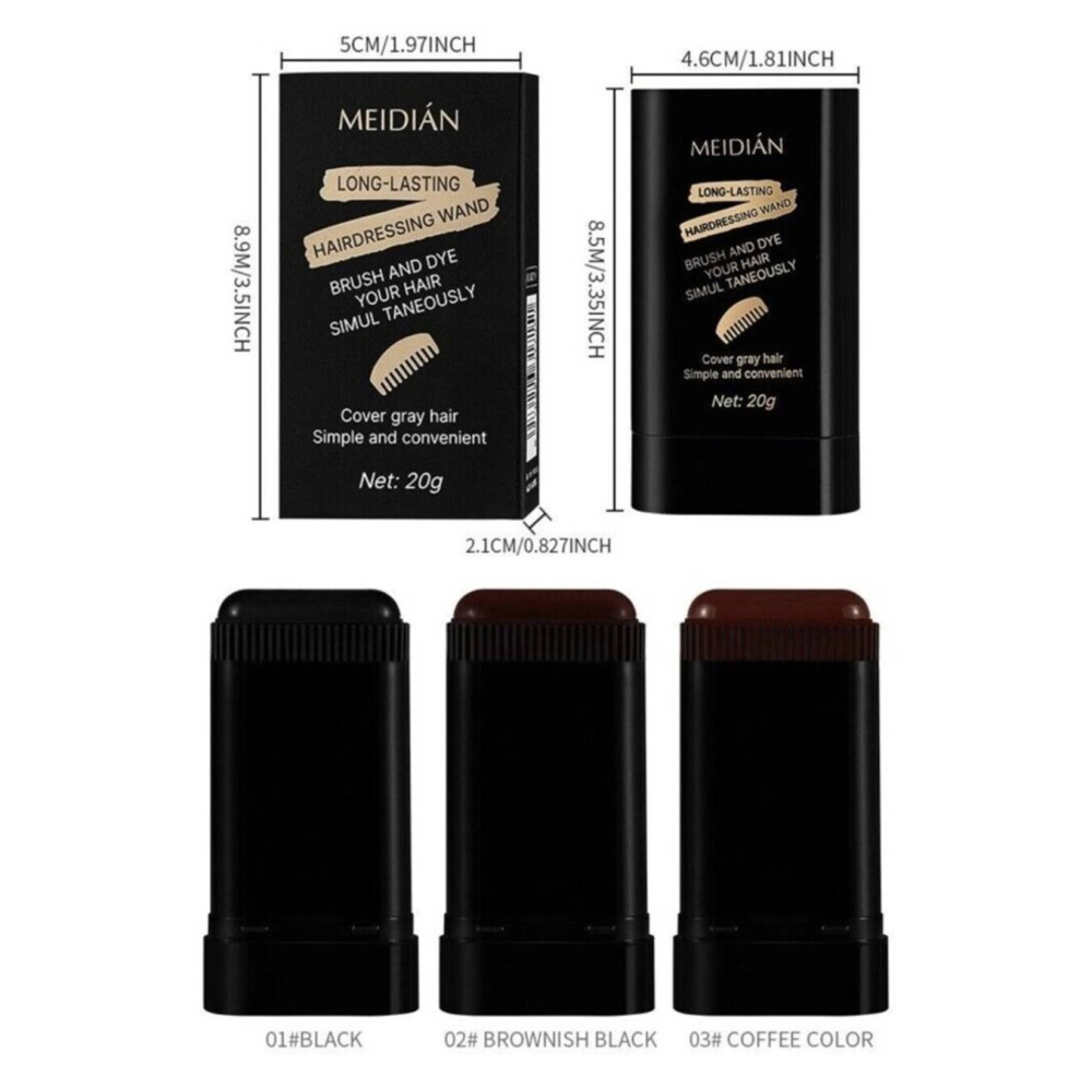 【MEIDIAN美典】國際版一次性染髮棒 護髮 美髮 染髮梳 物理遮白 防水防汗 植物染髮-細節圖11