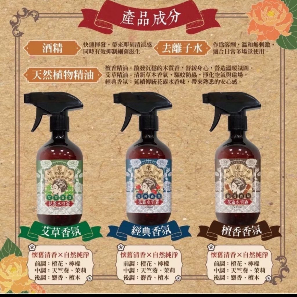 【夢回香】情懷版香氛花露水 懷舊風包裝 客廳臥室 陽台廁所-細節圖6