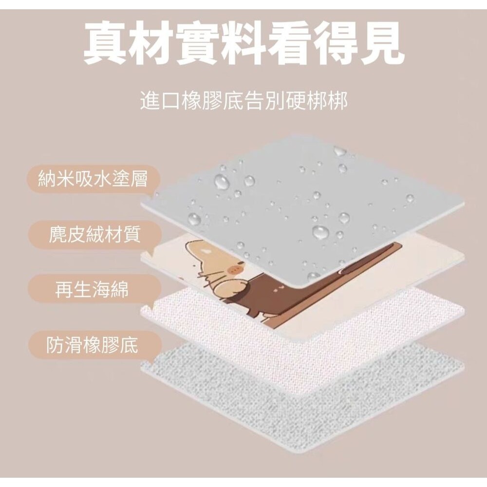 【CMAT】喵喵硅藻泥發泡吸水地墊 浴室門口 寵物防髒墊-細節圖5