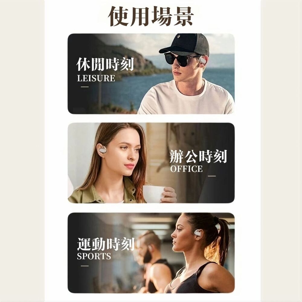 【ENPERAR】開放式藍芽耳機 附贈大容量充電倉 定向傳輸不漏音 可調耳掛式-細節圖9