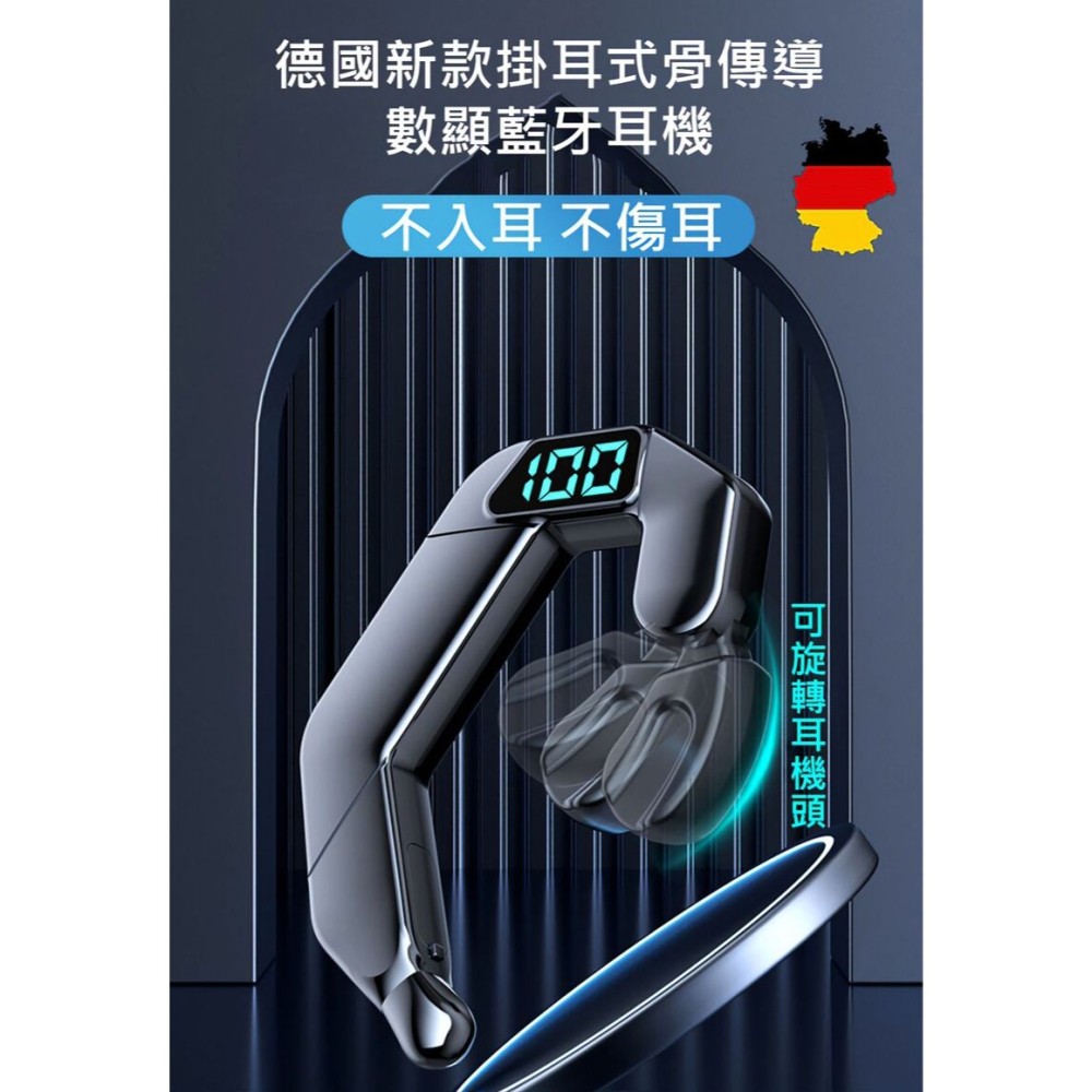 【AVOX】艾沃克斯數顯骨傳導耳掛耳機 藍芽耳機 骨傳導耳機-細節圖3