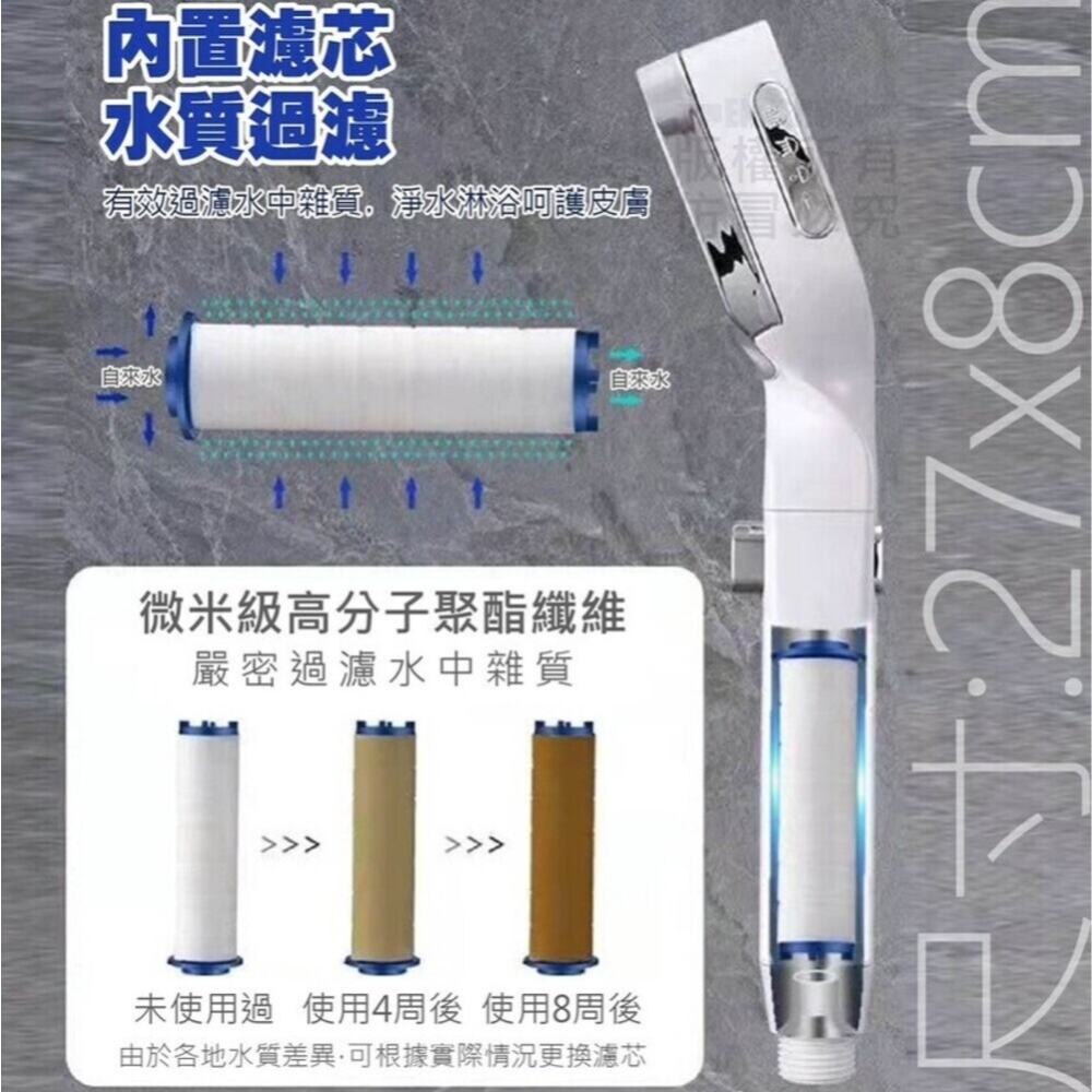 4檔強力增壓蓮蓬頭贈濾心-細節圖8