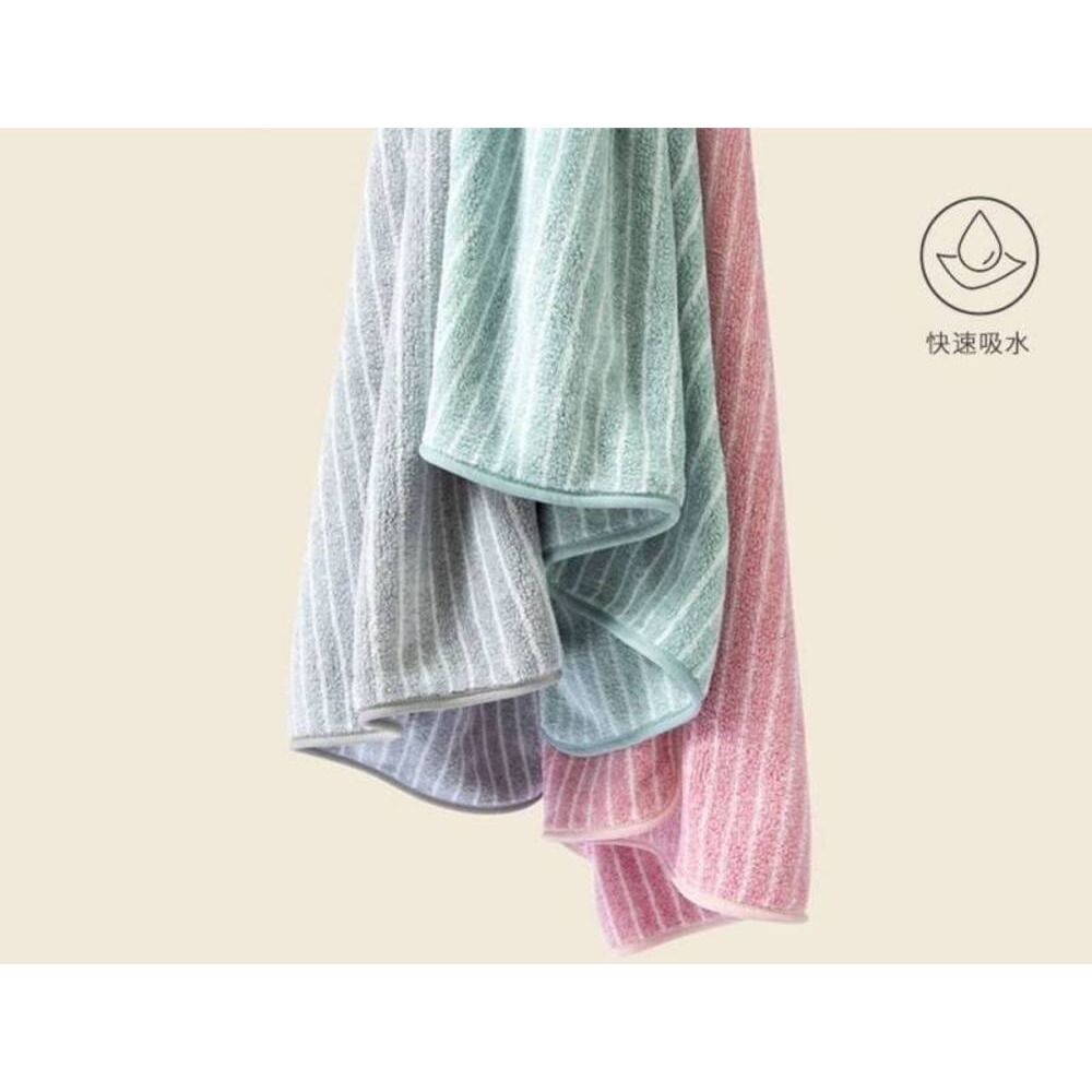 羽毛般溫柔 高密珊瑚絨條紋親膚浴巾 接觸瞬間帶走水珠 一擦秒乾爽-細節圖8