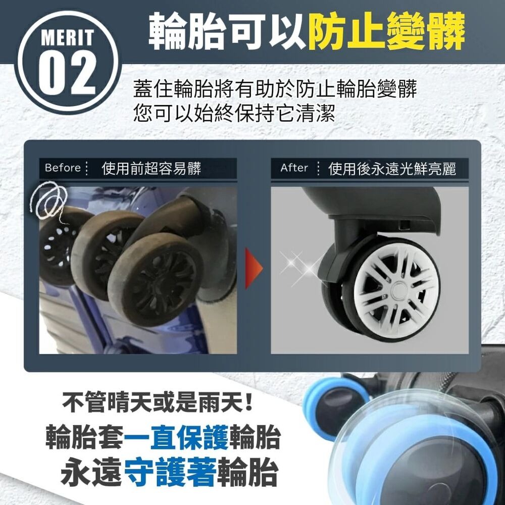 【日式輕旅】行李箱腳輪保護套 8入組-細節圖5