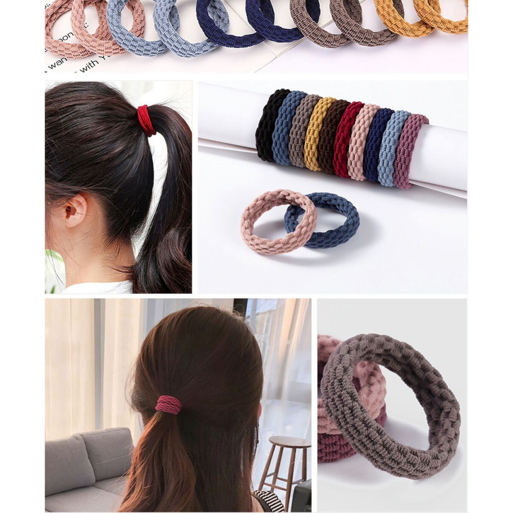 韓式Y2K配色彈力髮圈 加強彈力耐用材質 100入-細節圖10