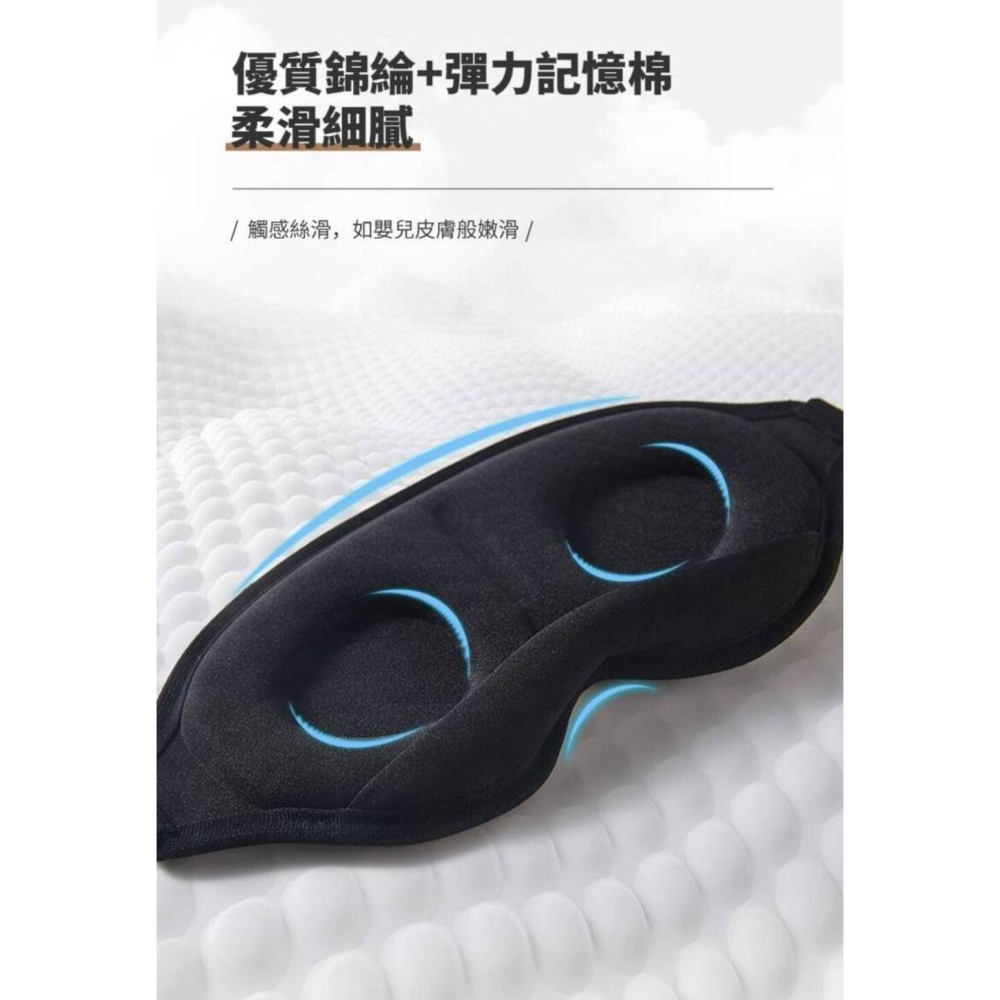 【旅行幫】3D立體舒眠旅行遮光眼罩 顏色搭配任選-細節圖8