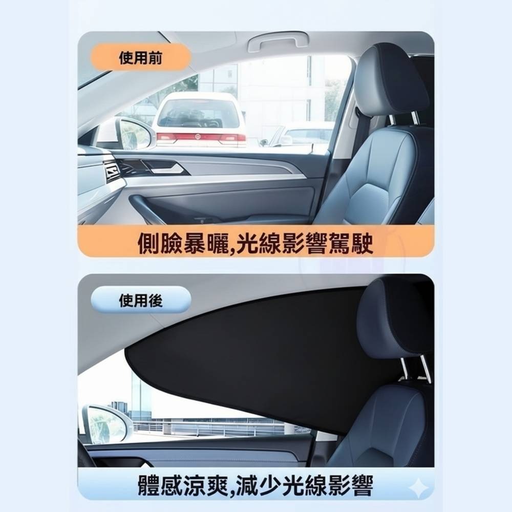 【KOVOL】四件套組 0透光靜電車窗遮陽擋 溫度直降20度-細節圖4