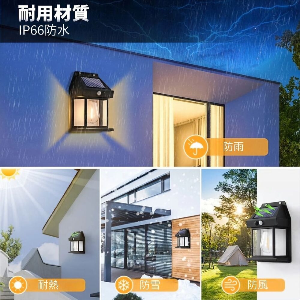 【特亮】城堡太陽能感應壁燈 風雨無懼 人來即亮 嚇退宵小-細節圖9