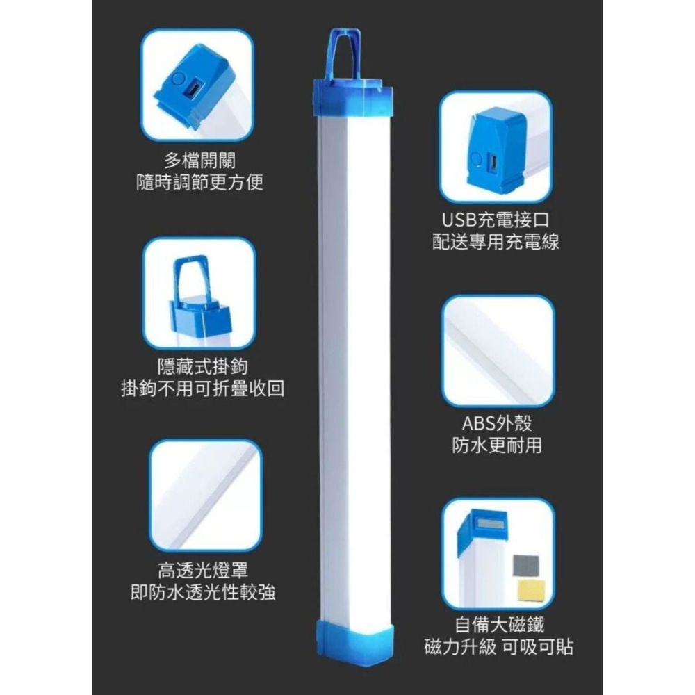 充電式無線磁吸燈60W 柔和光線無頻閃 居家戶外完美通用-細節圖4