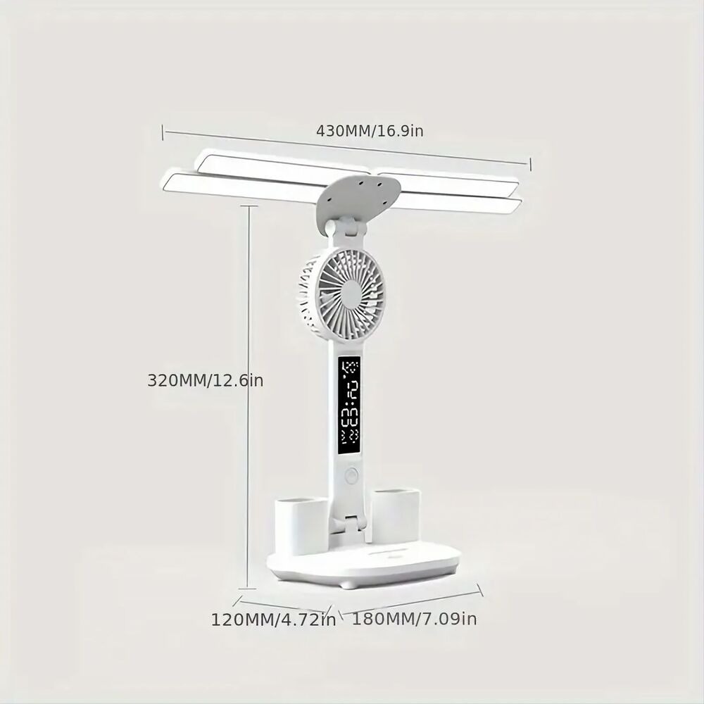 四排護眼風扇支架檯燈 大面積照亮 專為深度工作設計-細節圖11