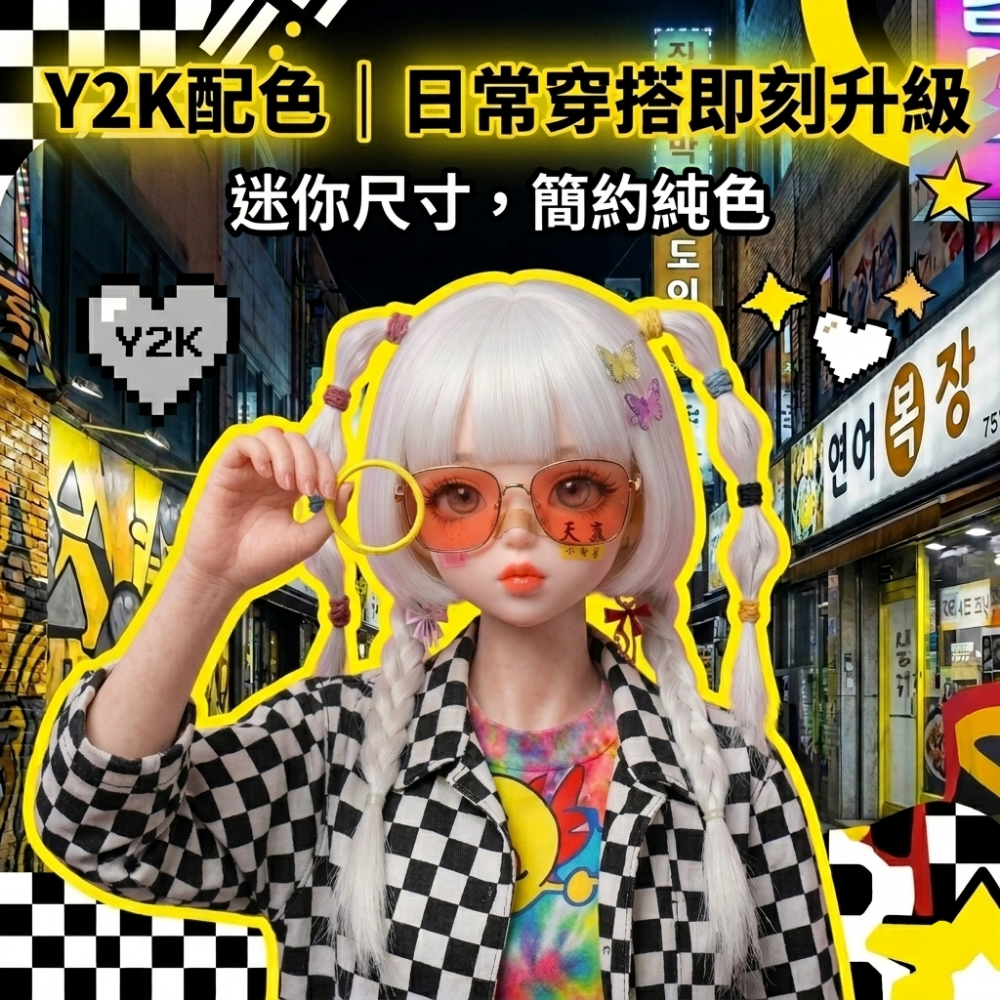 Zora 貓系拽姐儀式感系列 | Y2K千禧星人限定韓式髮圈 高彈力扯不斷不咬髮-細節圖8
