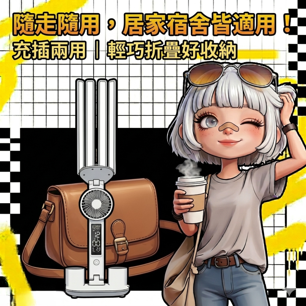 Zora 數位游牧極簡系列 | 傲嬌全能護眼風扇核能檯燈-細節圖9