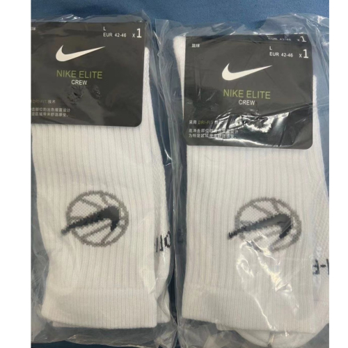 Nike襪子 襪子 白色襪子 高筒襪 L 籃球款 籃球襪
