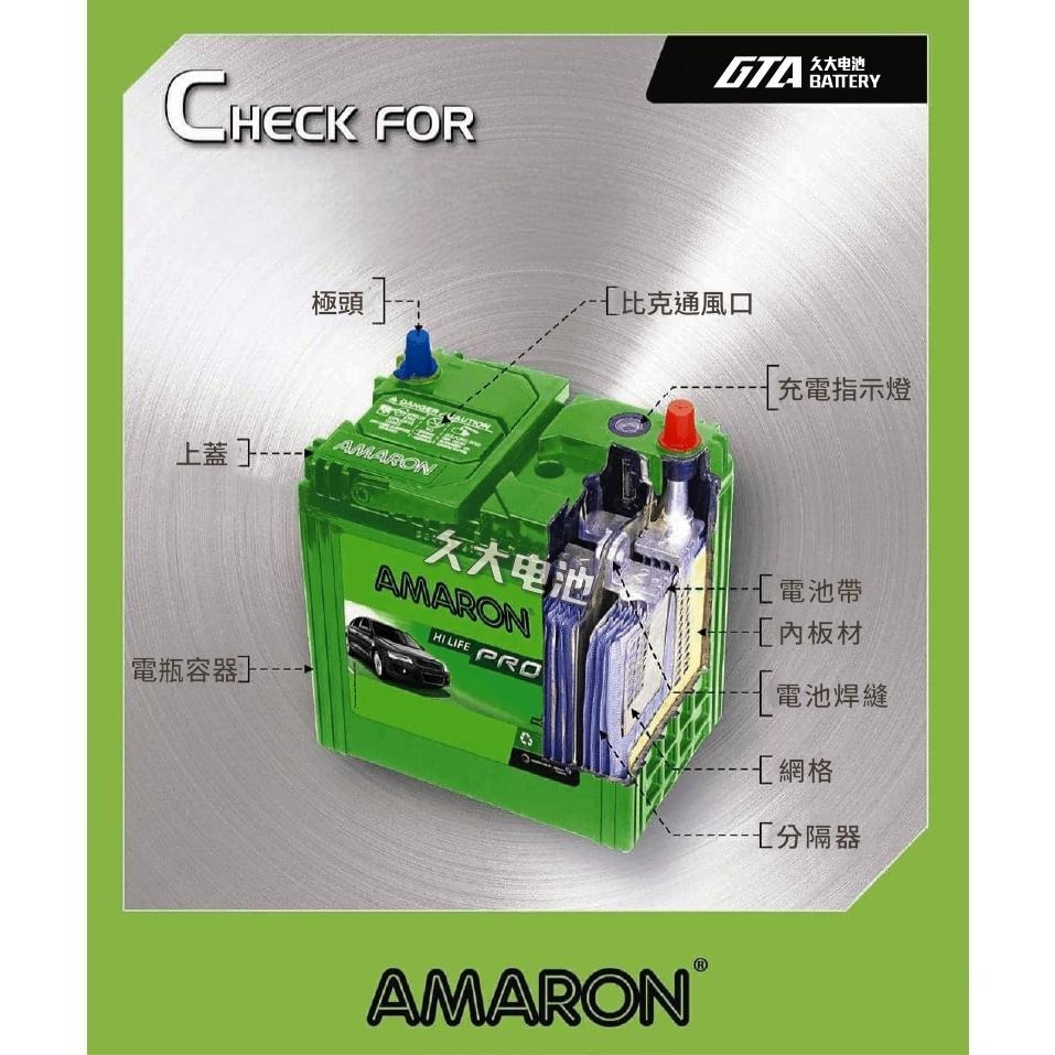 ✚久大電池❚ AMARON愛馬龍 65B24L PRO加強版 銀合金電瓶 適用46B24L 55B24L DIY價-細節圖8