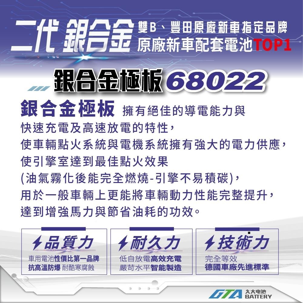 ✚久大電池❚風帆 SAIL 原廠大車電瓶 銀合金 DIN 180 適用 68032 68022 66514-細節圖3