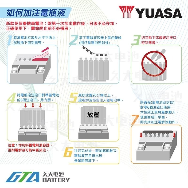 ✚久大電池❚ YUASA 機車電池 機車電瓶 TTZ7SL 適用 YTZ7S GTZ7S FTZ7S 重型機車電池-細節圖4