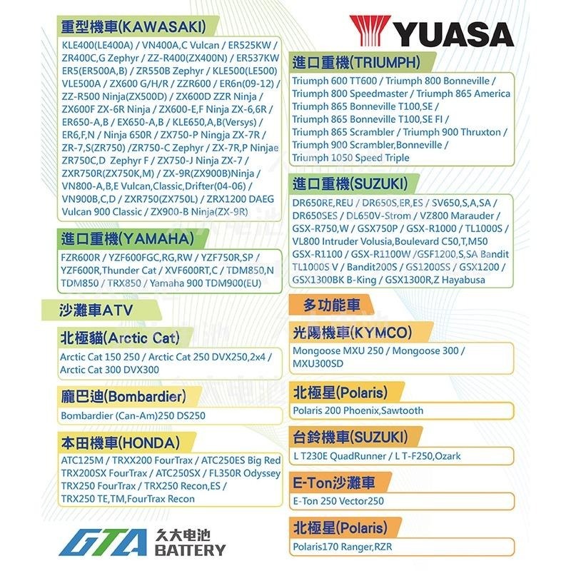 ✚久大電池❚ YUASA 機車電池 機車電瓶 YTX12-BS 適用 GTX12-BS FTX12-BS 重型機車電池-細節圖4