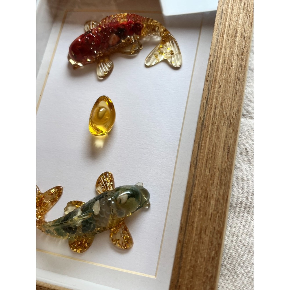 《九如太極》雙鯉納財｜手工能量藝術框-細節圖5