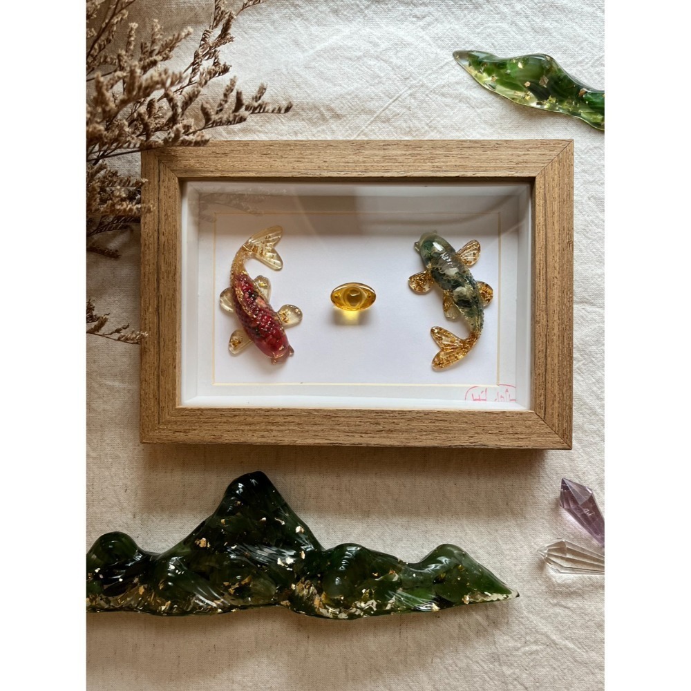 《九如太極》雙鯉納財｜手工能量藝術框-規格圖7