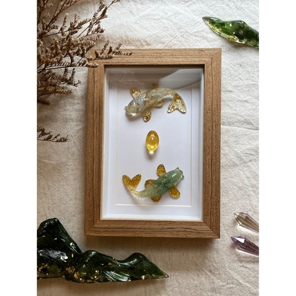 《九如太極》雙鯉納財｜手工能量藝術框-規格圖7