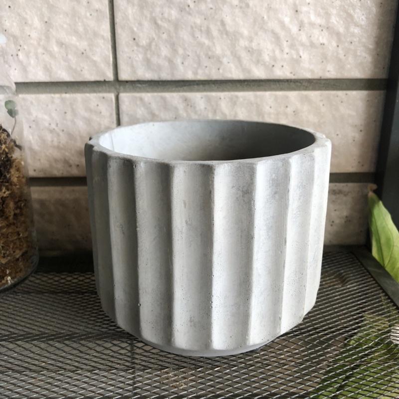 條紋 橫條 文青 簡約 氣質 水泥盆 透氣 花盆 盆器-細節圖2
