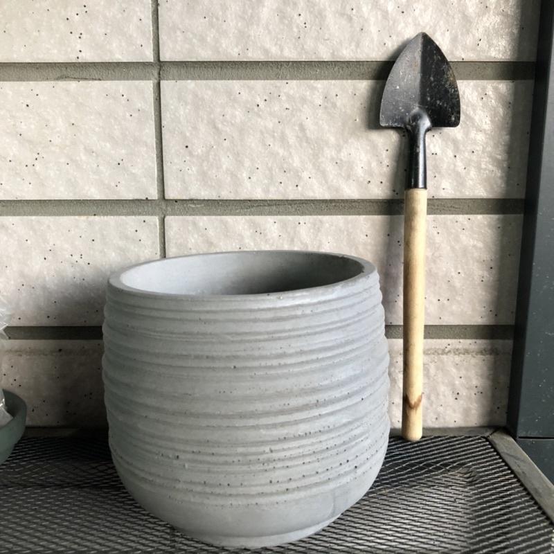 條紋 橫條 文青 簡約 氣質 水泥盆 透氣 花盆 盆器-細節圖3