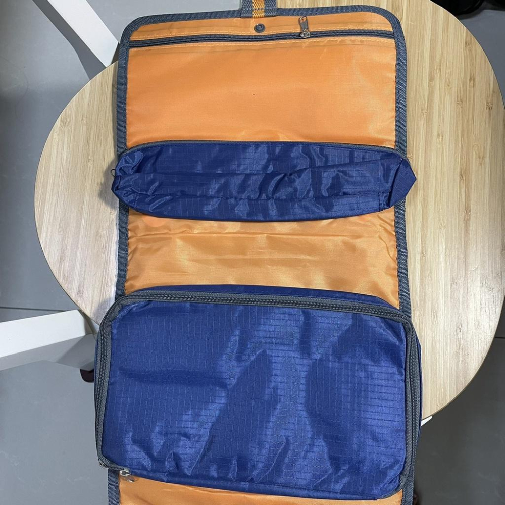 桑士達 旅行三層盥洗包(藍色)-細節圖2