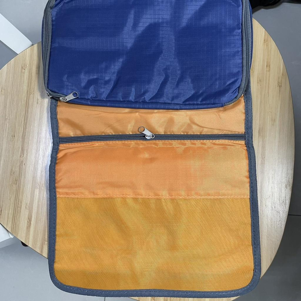 桑士達 旅行三層盥洗包(藍色)-細節圖3