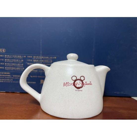 日本Disney 迪士尼收藏 米奇&米妮 陶瓷茶壺茶杯禮盒組 百貨公司 來店禮 交換禮物-細節圖2