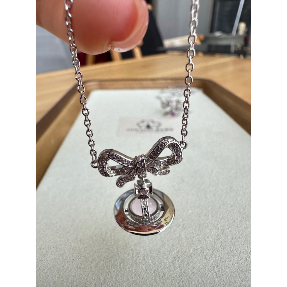 Cuteshop🪐 vivi高版蝴蝶結🎀orb項鍊 鎖骨鏈-細節圖2