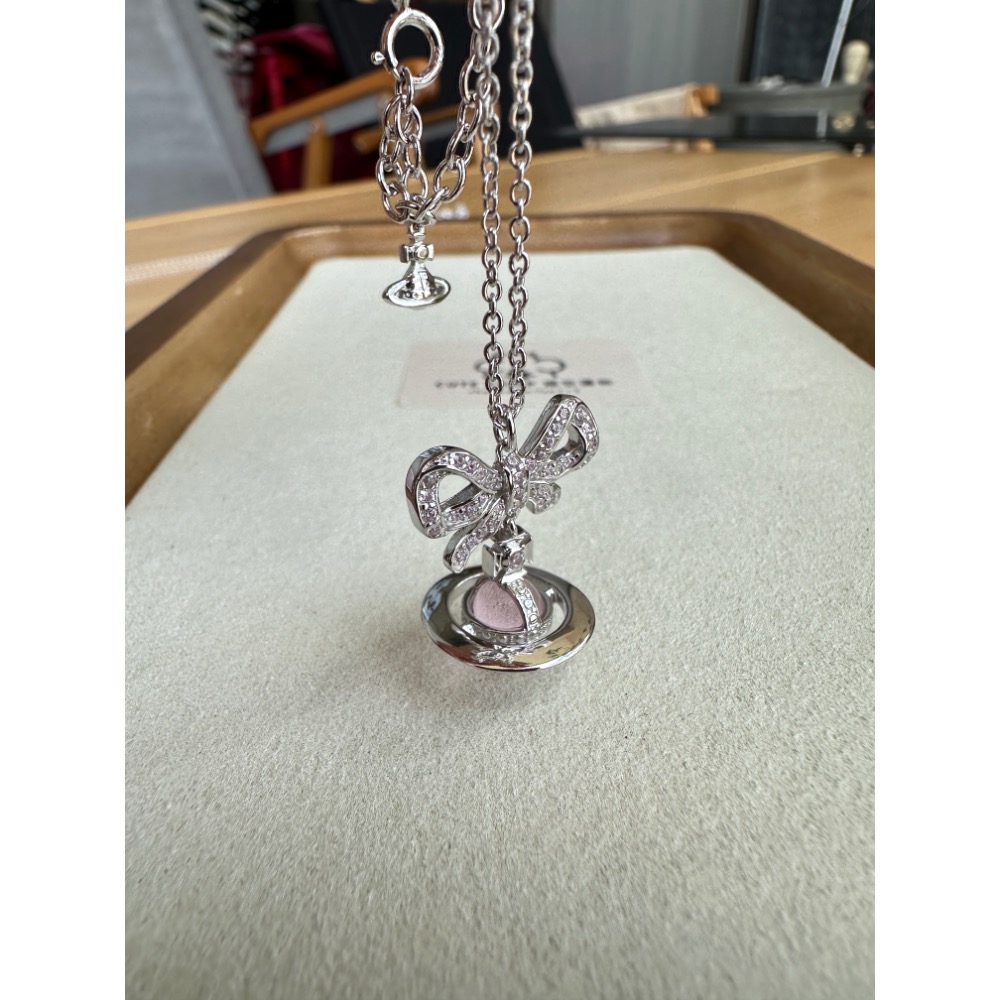 Cuteshop🪐 vivi高版蝴蝶結🎀orb項鍊 鎖骨鏈-細節圖4