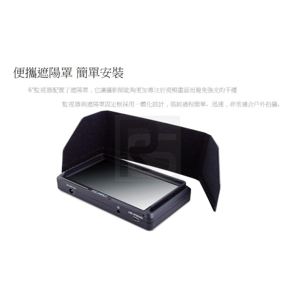 【台灣現貨-USB款】FEELWORLD 6吋 3D LUT.4K攝影監視器/全高清(FW568/ F6s) 贈F570-細節圖7