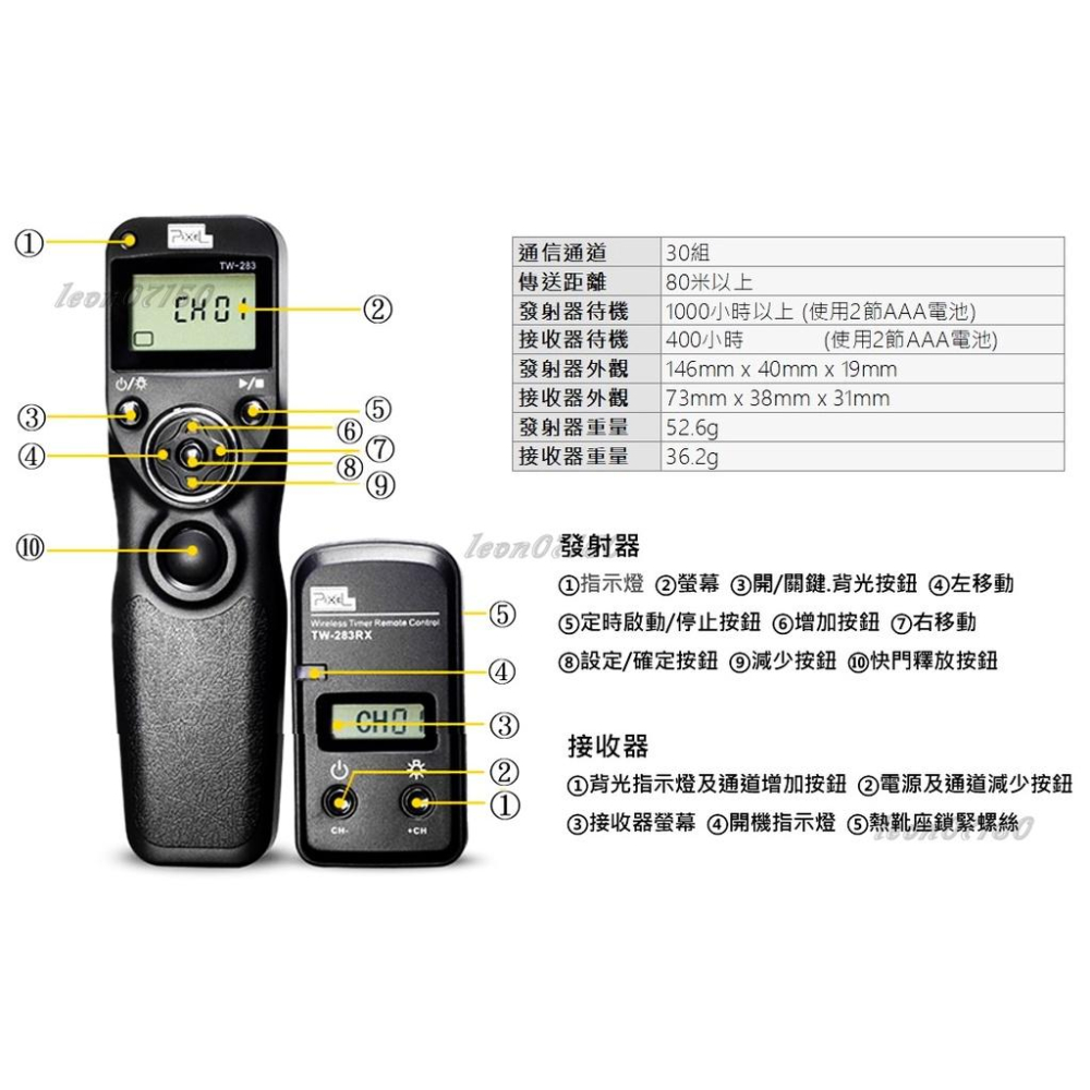 【特價促銷】Sony S2 全新原廠PIXEL TW-283無線液晶電子快門線A73 / A74 / RM-VPR1-細節圖6