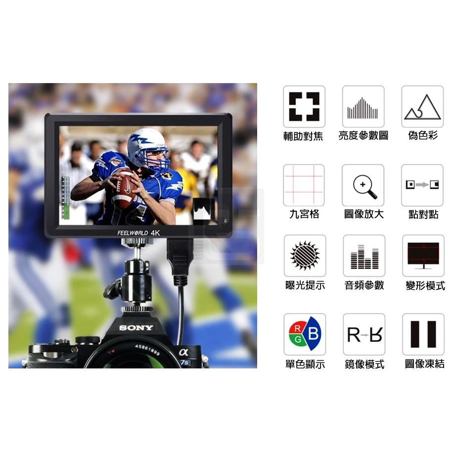 【特價贈送F570】 FEELWORLD 7吋4K 攝影監視器 / T7 plus / IPS全高清1920x1200-細節圖2