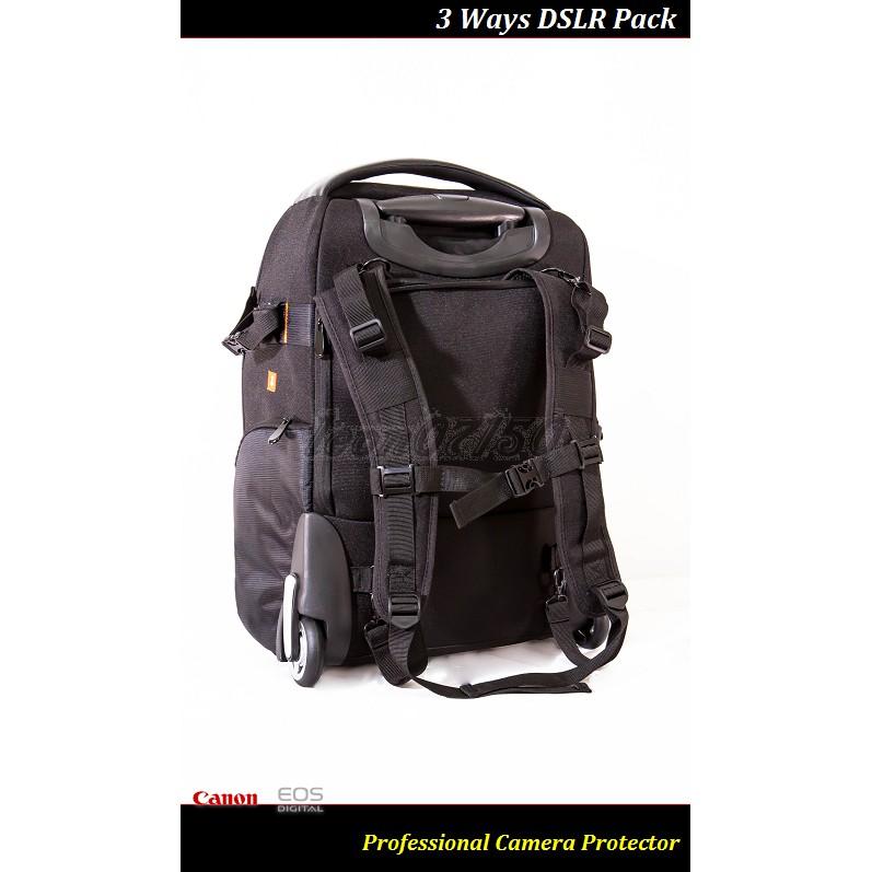 【特價促銷】專業型三用相機旅遊背包(可拉/可提/可背)一包多用-雙拉桿滑輪式設計-專業攝影師的最愛-細節圖2