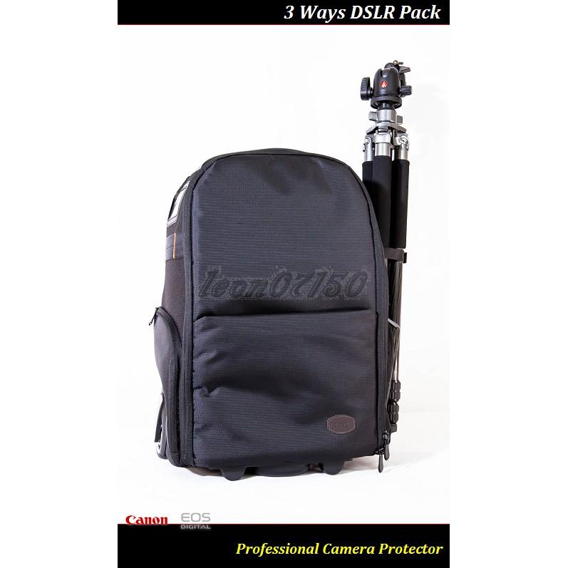 【特價促銷】專業型三用相機旅遊背包(可拉/可提/可背)一包多用-雙拉桿滑輪式設計-專業攝影師的最愛-細節圖3
